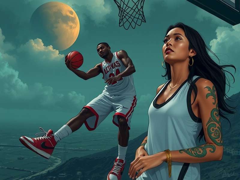 Dunk Slum Virtuoso 3v3 Game - Three players competing on a slum basketball court